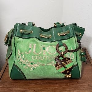Vintage Juicy Couture terry Daydreamer green purse